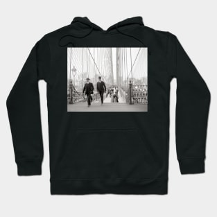 Brooklyn Bridge Walkway, 1905. Vintage Photo Hoodie